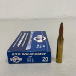 !! NEUF !! MUNITIONS PPU PARTIZAN CALIBRE 270WIN 130GRAINS