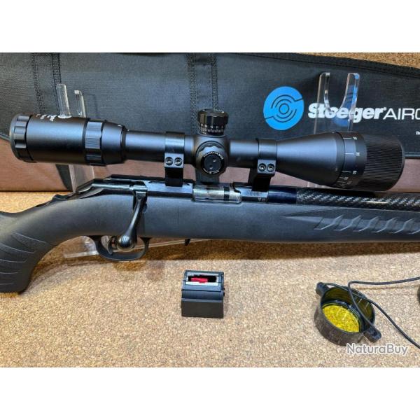 CARABINE RUGER AMERICAN RIMFIRE CUSTOM SILENCE CARBONE 22LR 56CM NOIRE LUNETTE 3-9X40 + HOUSSE