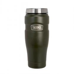 BEL1761 MUG THERMOS "KING" 0.47L VERT KAKI INOX NEUF