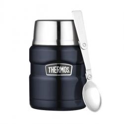 BEL1762 PORTE ALIMENTS THERMOS "KING" 0.47L INOX BLEU NEUF