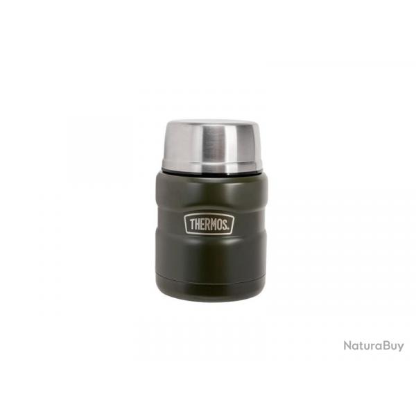 BEL1763 PORTE ALIMENTS THERMOS "KING" 0.47L INOX VERT KAKI NEUF