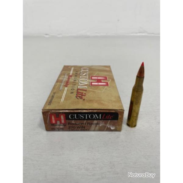 !! NEUF !! MUNITIONS HORNADY CUSTOMLITE CALIBRE 270 WIN SST  120 GRAINS