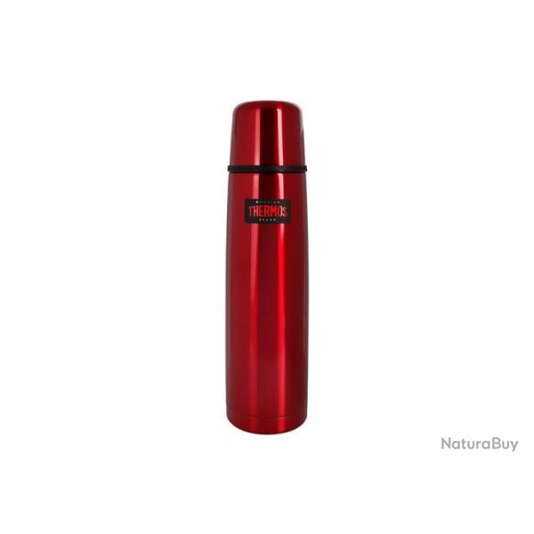 BEL1769 BOUTEILLE ISOTHERMES THERMOS "LIGHT & COMPACT" INOX ROUGE 1L NEUF