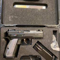 Pistolet CZ Shadow 2 Compact OR Optic Ready Calibre 9x19 avec 2 chargeurs et malette