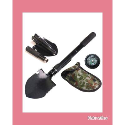 Pelle de Survie Tactique Militaire Premium Serie Acier Inoxydable et
