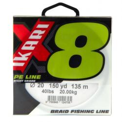 Tresse Ikari 8brins chartreuse 135m 0.20mm19kg