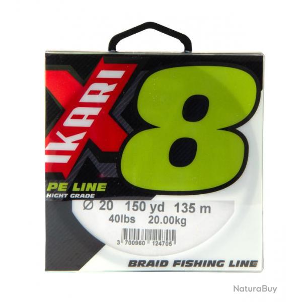 Tresse Ikari 8brins chartreuse 135m 0.20mm19kg