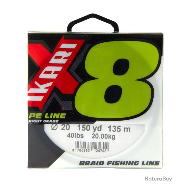 Tresse Ikari 8brins chartreuse 135m 0.14mm/13kg
