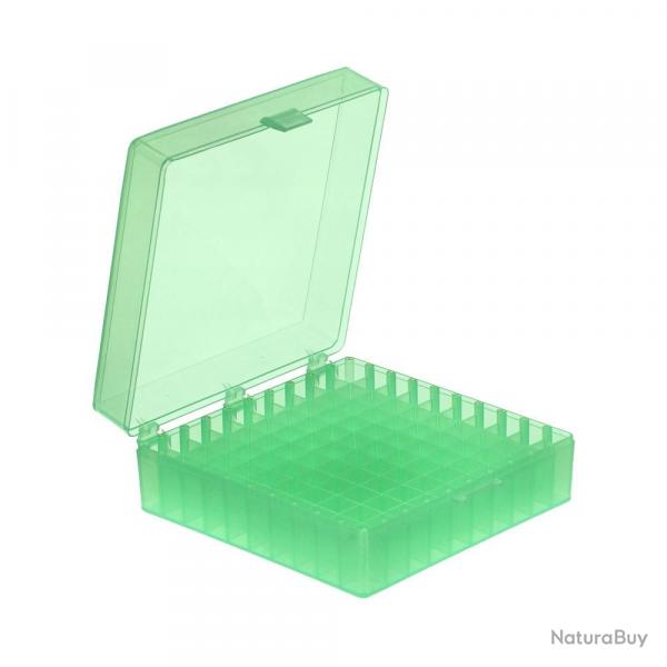 1 bote en polypropylne 100 places pour stocker des dosettes ou de la munition - vert