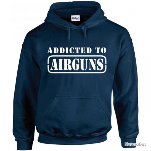 Sweat  capuche ADDICTED TO AIRGUNS  Slugs Diabolo Pellet Feinwerkbau Gamo Weihrauch Artemis Diana