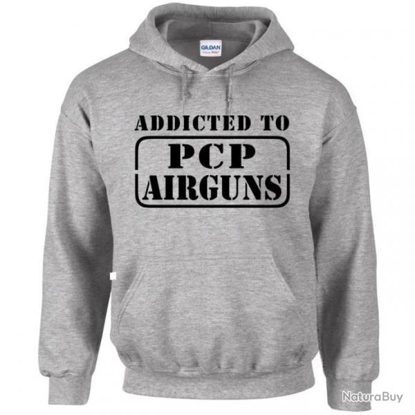 Sweat  capuche ADDICTED TO AIRGUNS - carabine air comprim Pellet Diabolos Hatsan FX Cometa Crosman