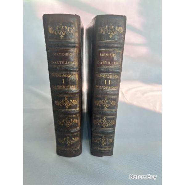 Livres anciens Memoires d'Artillerie Sr. SURIREY de SAINT-REMY (2.Vol) In-Quatro chez J.NEAULME 1741