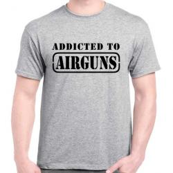 T-SHIRT  ADDICTED TO AIRGUNS  - Carabine à plombs Pistolet à air comprimé FX Gamo Norica Cometa BSA