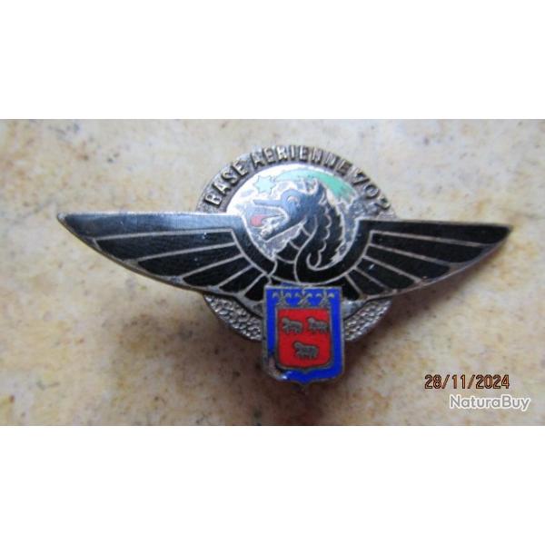 Insigne Arme de l'Air BA 702 Base Arienne Avord DP guilloch aviation