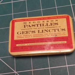 PASTILLES GEEN'S LINCTUS LONDON WW2.39/45, BOITE VIDE