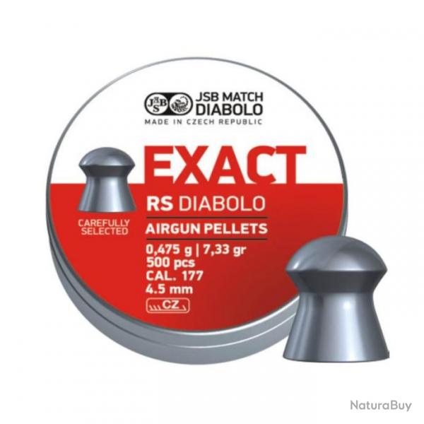 PLOMBS JSB EXACT RS 4.52mm/0.475Gr x500