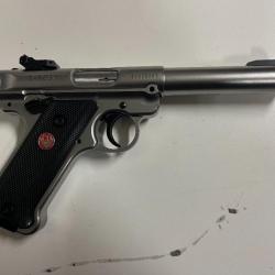 Pistolet RUGER Modèle Mark IV Target Inox Calibre 22 LR