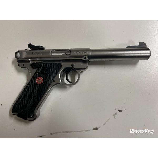 Pistolet RUGER Modle Mark IV Target Inox Calibre 22 LR