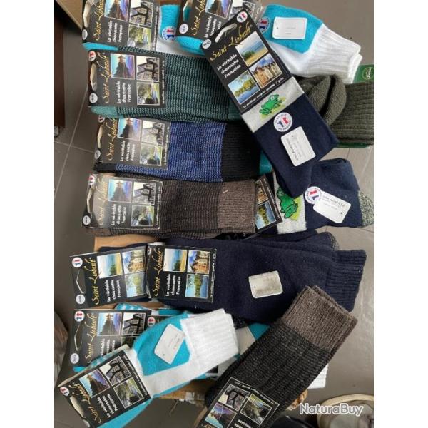 Lot de 13  paires de chaussettes aux enchres, fabrication franaise coup de balais