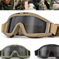 Lunettes de protection tactiques de sécurité pour casque Balistique