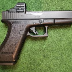 Pistolet GLOCK 17 Gen 2 - Calibre 9x19 + Point rouge HOLOSUN X2 (Arme d'occasion, point rouge neuf)