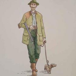 Un grand chasseur en petite compagnie - Teckel -