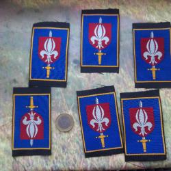 lot de 6 écussons insigne tissu patch CMD LILLE COMMANDEMENT MILITAIRE