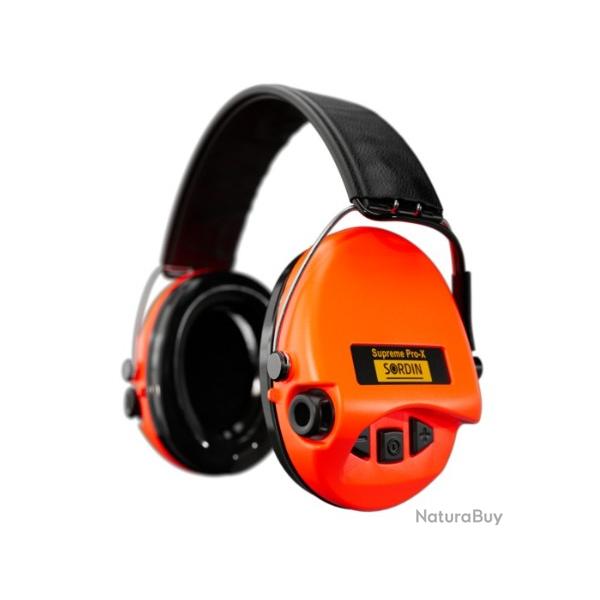 Casque Sordin Supreme Pro-X Cuir - Orange