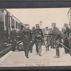 CPA BRIENNE-le-CHATEAU Brugere recevant la mission américaine en gare