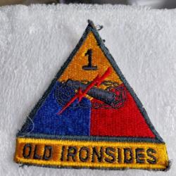 Patch armée us 1ST ARMORED DIVISION +TAB OLD IRONSIDE ORIGINAL