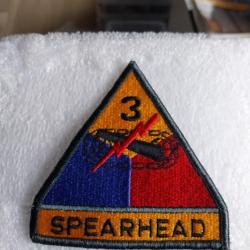 Patch armée us 3rd ARMORED DIVISION +TAB SPEARHEAD ORIGINAL 1