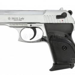 Pistolet D'Alarme Lady Chromé Ekol