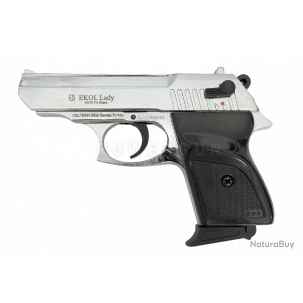 Pistolet D'Alarme Lady Chrom Ekol