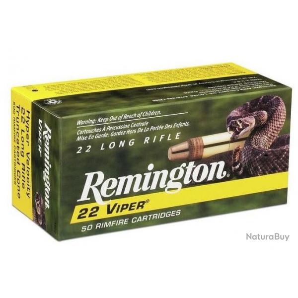 50 Munitions Remington 22 lr cuivre VIPER HV 36 grains destockage munitions