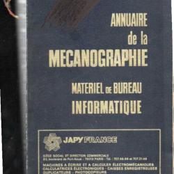 annuaire de la mécanographie matériel de bureau informatique 1977