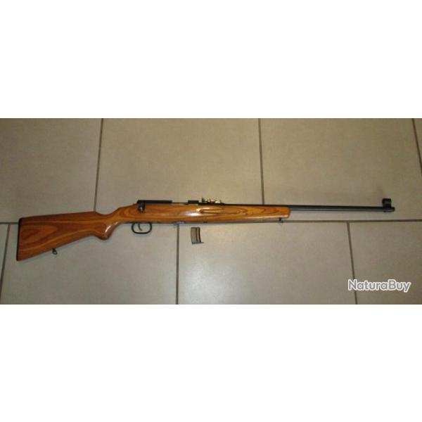 Superbe carabine Ernst Thalmann SUHL KKV1001 cal 22Lr chargeur 5 coups. Agre TAR.