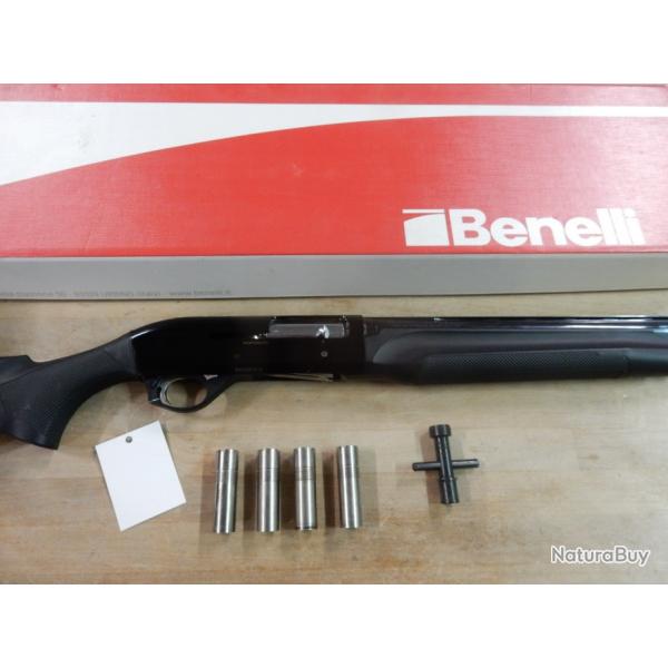 FUSIL SEMI AUTO BENELLI MONTEFELTRO SYNTHETIQUE CAL 12/76 + CHOKES + CARTON OCCASION BON ETAT