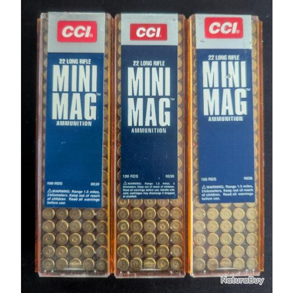 300 cartouches (3x100) .22 LONG RIFLE - CCI "MINI MAG"