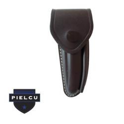 PL78225-50 Etui Pielcu cuir moulé doublé marron foncé