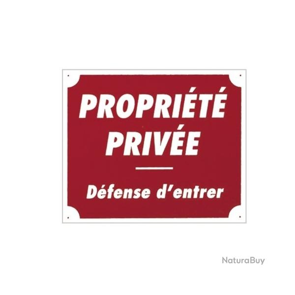 Pancarte panneau aluminium "proprit prive"