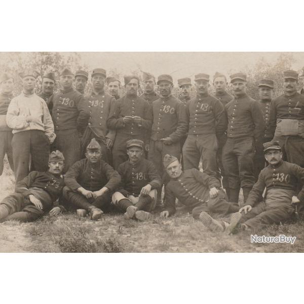 CPA -  CARTE PHOTO GROUPE MILITAIRE GUERRE