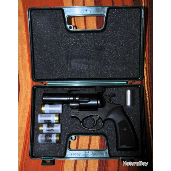 Revolver de dfense monocoup lanceur gomme-cogne SAPL GC27 Luxe en calibre 12/50