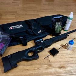 Pack Airsoft:Mauser sr lunette point rouge Strike + Walther p99 et son holster de cuisse avec housse