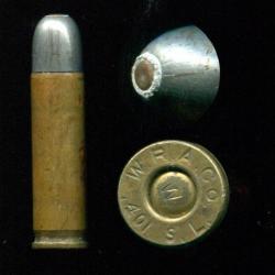 .401 Winchester Self Loading - WRACo - balle étamée pointe plomb avec insert cuivre (voir photo)