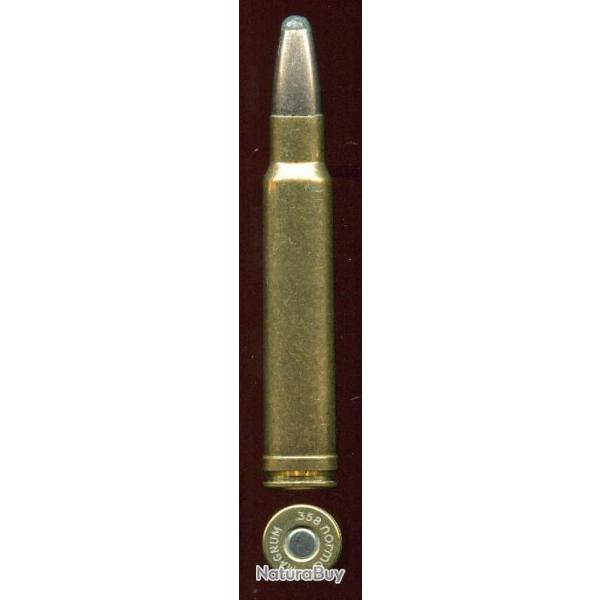 .358 norma Magnum - balle nickel pointe plomb - marquage : MAGNUM  358 norma