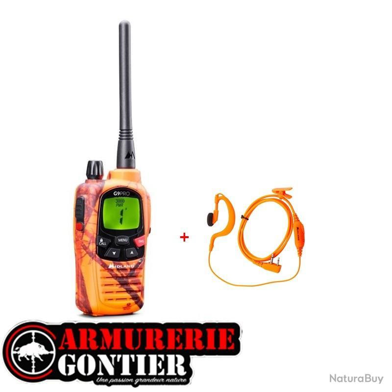 Talkie-Walkie Midland G9 PRO Longue Portée 12Km - 101 Canaux IPX4
