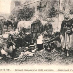 CPA Carte Postale France Ribécourt Campement de spahis marocains guerre 1914-15