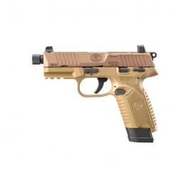 Vente Flash ! Pistolet semi-automatique FN HERSTAL fn 502 cal.22lr tactical 1X10 + 1X15 fde/fde tan