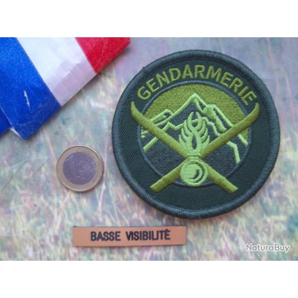 cusson militaire basse visibilit vert gendarmerie haute montagne insigne tissu