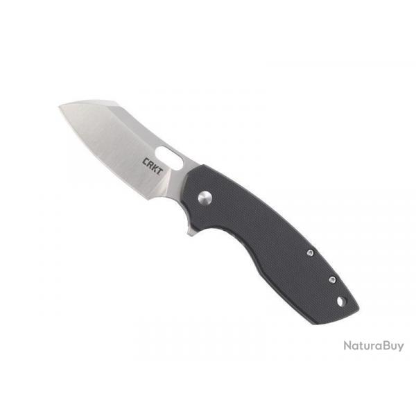 BEL413 COUTEAU CRKT PILAR LARGE LAME A TROU ACIER 8Cr14MoV MANCHE G10 NOIR NEUF